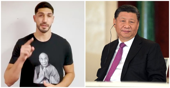 Cầu thủ bóng rổ Enes Kanter trở thành công dân Mỹ vào ngày 29/11/2021. Kanter cho rằng ai đó cần dạy cho giới cầm quyền Trung Quốc "một bài học" (ảnh chụp màn hình video/Wikimedia Commons).