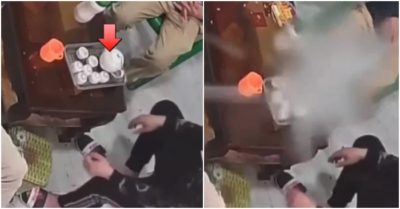 Clip: Ấm trà bất ngờ phát nổ, cả nhà may mắn thoát nạn