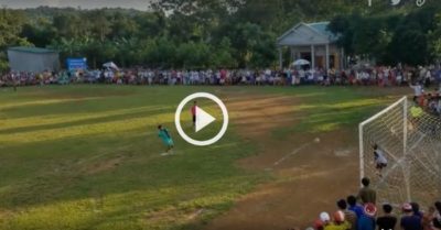 Video: Cả làng vây kín sân bóng để xem loạt penalty giải thôn