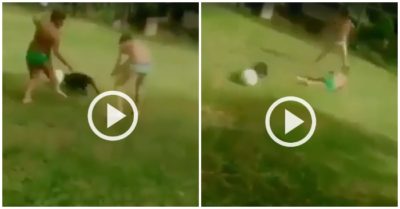 Video: Cún cưng đi bóng nhanh thoăn thoắt biến hai cậu chủ thành trò cười