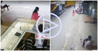 Clip: Chạy bộ đi cướp tiệm vàng, nữ thủ phạm bị bắt sau 20 giây