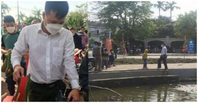 Thanh Hoá: Đại úy công an nhảy xuống hồ cứu bé trai đuối nước