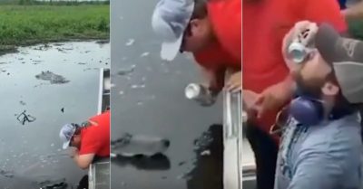 Video: Người đàn ông liều lĩnh mở bia bằng răng cá sấu