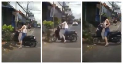 Video: Màn quay xe cồng kềnh của cô gái, còn húc vào cả cây bên đường